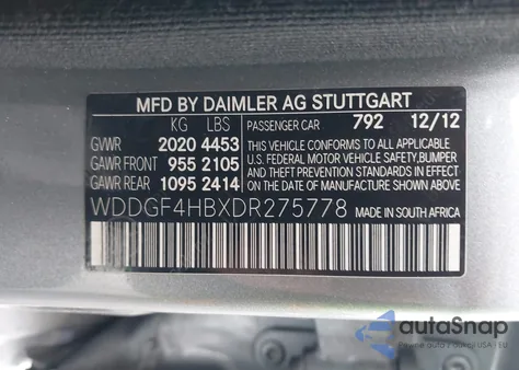 2013 Mercedes-Benz C 250 Luxury/Sport из США, поврежденный, VIN WDDGF4HBXDR275778